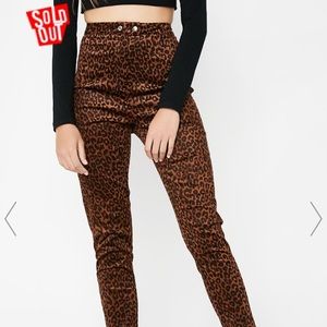 Leopard velvet pants from Dolls Kill